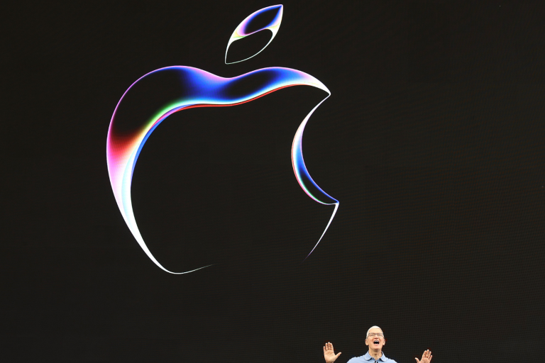 Apple CEO Tim Cook kicking off the annual WWDC23 developer conference. Photo: Getty Images