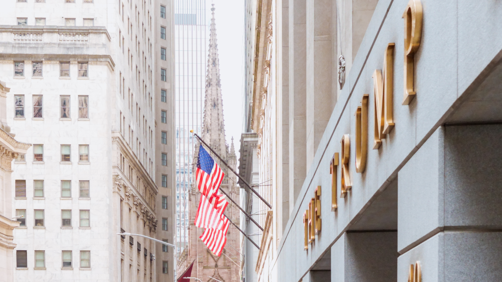 The Trump Building on Wall Street in the Financial District of Manhattan, New York.